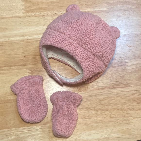Carter's Other - Carter's Cozy Pink Sherpa Hat and Mittens Set